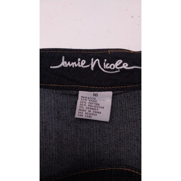 Dark Blue Denim Skirt Knee Length Flare Women's Size 16 Western Cowgirl Fall - Picture 8 of 9